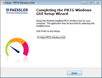 Windows GUI Setup Wizard Finish